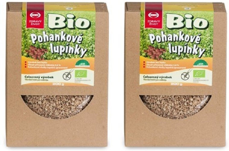 Хлопья гречневые запеченные био SEMIX без глютена 2 пачки по 200 граммов