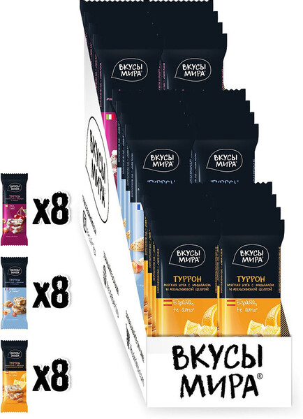 Ассорти Туррон батончики, 25 г
