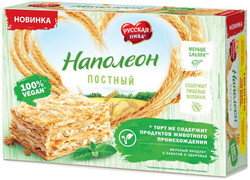 Торт Русская Нива Наполеон постный 340г