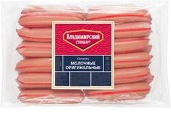 Сосиски молочные «Владимирский стандарт» оригинальные, вес