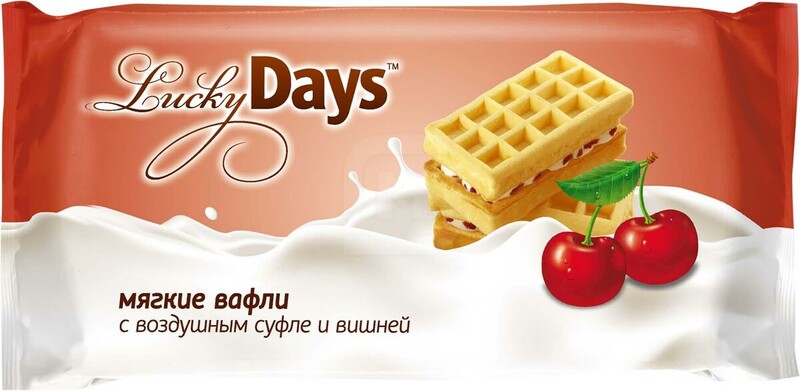 Lucky days Венские Вафли взбитые сливки и вишня