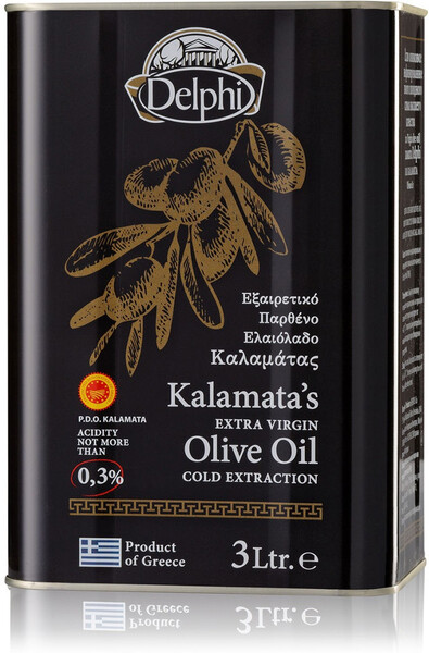 Масло оливковое DELPHI Extra Virgin Kalamata 3 л