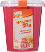 Мёд кремовый Глобус цветочный с клубникой, 500 г