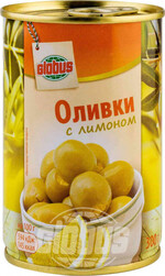 Оливки Глобус с лимоном, 300 г