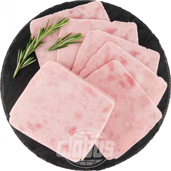 Ветчина свиная Глобус Деликатесная, кусок в в/у, вес