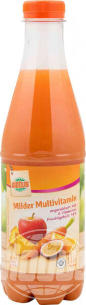 Сок Глобус Мультифрукт с добавлением морковного сока с мякотью, 1 л