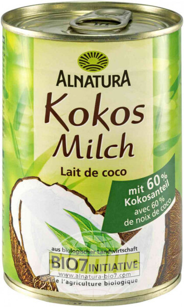 Молоко кокосовое Alnatura 22%, 400 мл