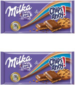 Шоколад молочный Milka Chips Ahoy  с кусочками печенья, 100 гр.