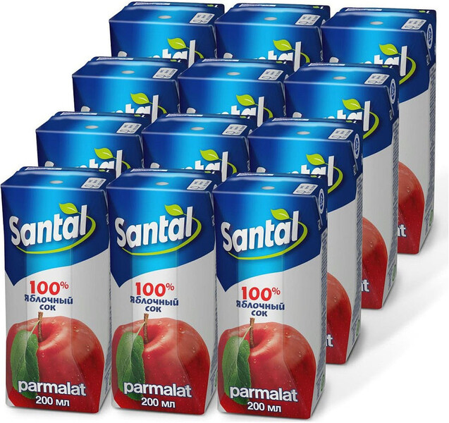 Сок Santal яблочный 100% 200 мл