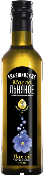 Масло Лукашинские льняное, 375 мл