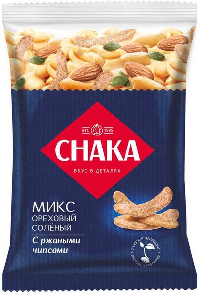 Коктейль Chaka ореховый соленый с чипсами 70г