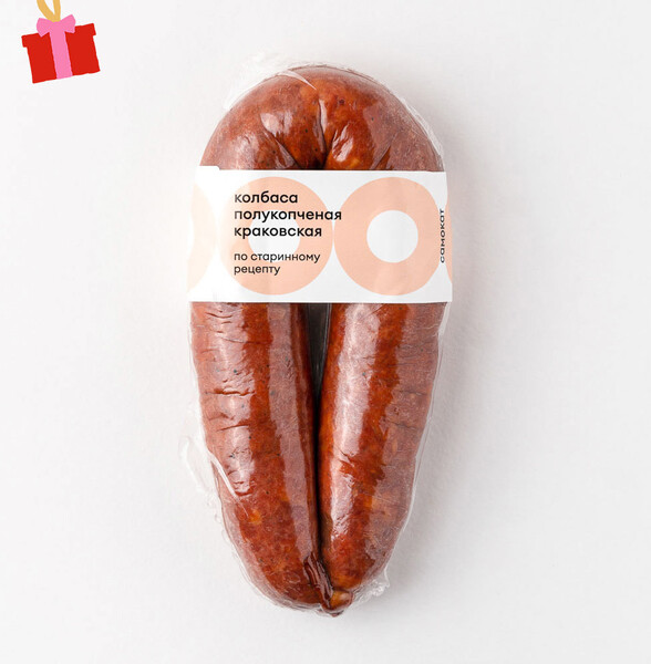 Колбаса полукопченая Самокат Краковская, категория Б, 400 г