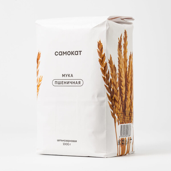 Мука Самокат пшеничная, цельнозерновая, 1 кг