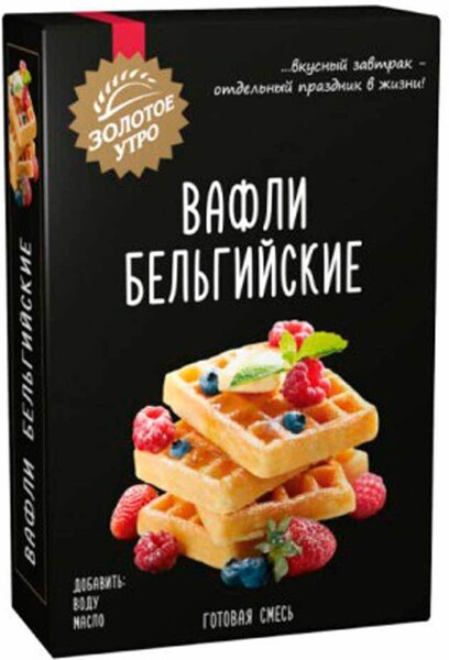 Смесь для выпечки С.Пудовъ Золотое утро, вафли бельгийские, 400 г