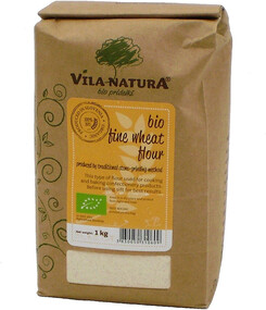 Мука пшеничная VILA NATURA Organic жерновая белая экстра 1 кг