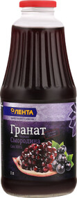 Сок ЛЕНТА Гранат и черная смородина восстановленный, 1л Россия, 1 L