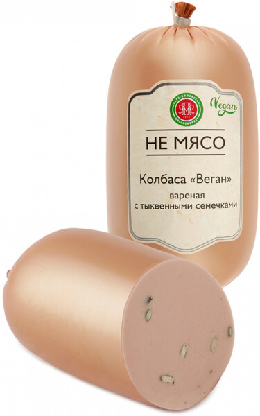 Колбаса варёная Vegan с тыквенными семечками, «НЕ МЯСО», 500 г, Россия