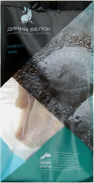 Камбала филе «Дикий Белок» замороженный, 400 г