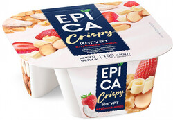 Йогурт Epica Crispy Кокосовое печенье с клубникой шоколадом и миндалем 7.3% 138 г