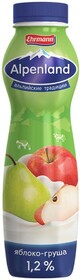Напиток Alpenland йогуртный питьевой с яблоком и грушей 1.2% 290 г