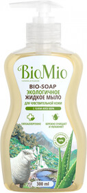 Жидкое мыло BIOMIO с гелем алоэ вера, для чувствительной кожи, 300мл Россия, 300 мл