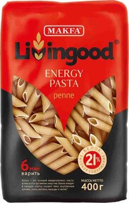 Макаронные изделия Penne Makfa Livingood Energy Pasta, 400 г