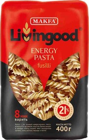 Макаронные изделия Makfa Livingood Energy Pasta Fusilli 400 г