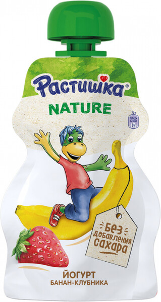 Йогурт питьевой Растишка Клубника-банан 3.5% 70г