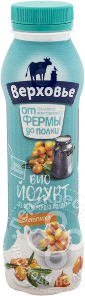 Биойогурт питьевой Верховье с облепихой 2% 290г