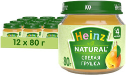 Пюре детское Heinz Natural Спелая грушка, 80 г