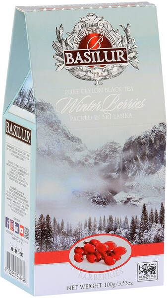 Чай Basilur Зимние ягоды. Барбарис, черный листовой, 100 г