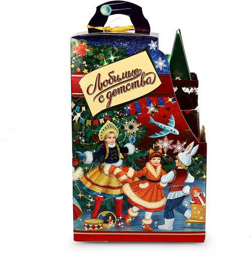 Конфеты шоколадные Объединенные Кондитеры Любимые с детства Башня подарочный 701 г