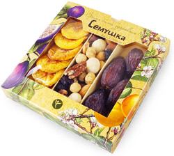 Набор орехов Семушка с королевскими финиками и персиками, 230 г