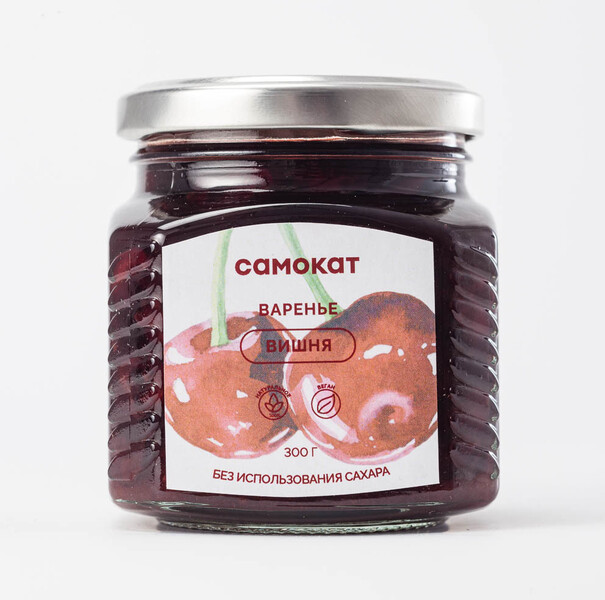 Варенье Самокат вишня, без сахара, 300 г