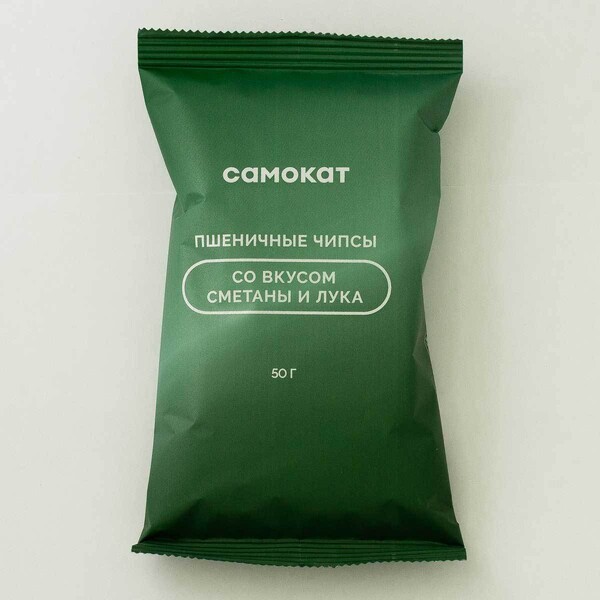 Чипсы Самокат пшеничные, со вкусом сметаны и лука, 50 г
