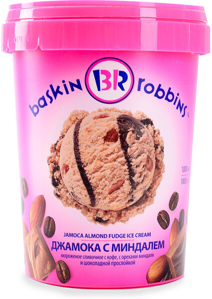 Мороженое Баскин Роббинс Джамока с миндалем 1 л