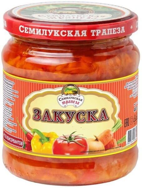 Закуска Семилукская трапеза овощная Македонская , 500 гр, стекло