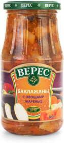 Баклажаны Верес жареные с овощами 500г в стеклянной банке Беларусь