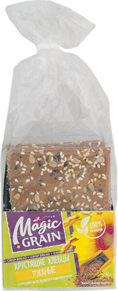 Хлебцы Magic Grain ржаные, семена льна, кунжута и подсолнечника, 160 г