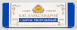 Сырок Б.Ю. Александров с сахаром и ванилью 16.5% 40 г