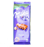 Шоколад Milka молочный с дробленным фундуком, 90 г