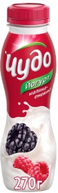 Йогурт Чудо со вкусом малины ежевики 2.4% 270 г