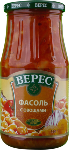 Фасоль Верес с овощами, 530 г