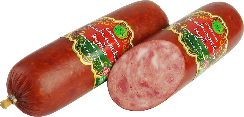 Колбаса Челны Фуд Чулман с мясом гуся полукопченая халяль, 300 г