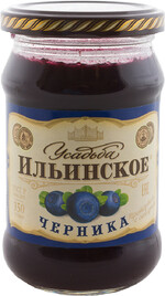 Черника Усадьба Ильинское протертая с сахаром, 350 г