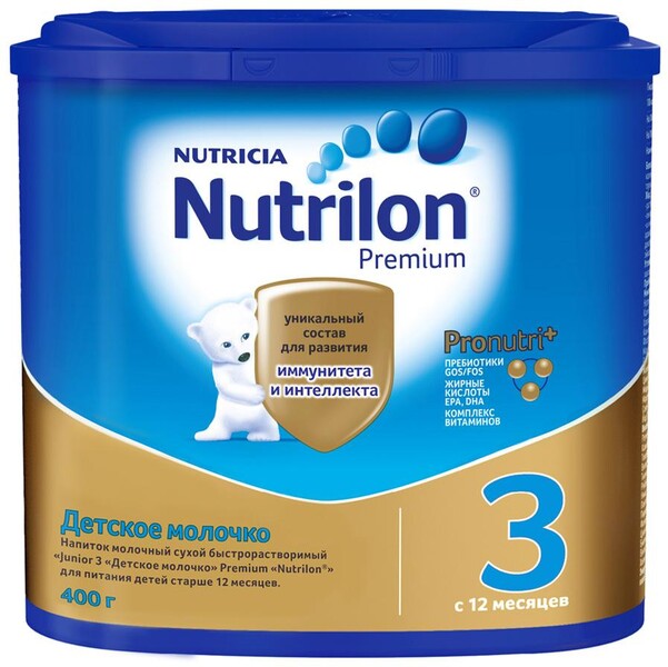 Молоко детское сухое Nutrilon Nutricia Premium 3 с 12 месяцев 400 г
