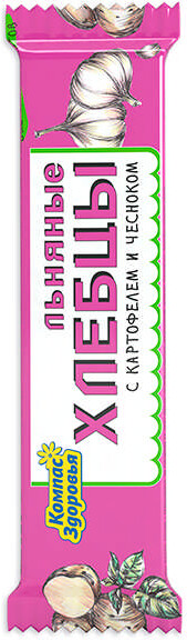 Хлебцы Компас здоровья льняные с картофелем и чесноком, 10 г