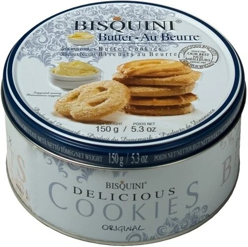 Датское сдобное печенье ассорти, 150 грамм, Bisquini