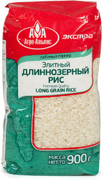 Крупа Агро-альянс рис длиннозерный элитный 900 гр