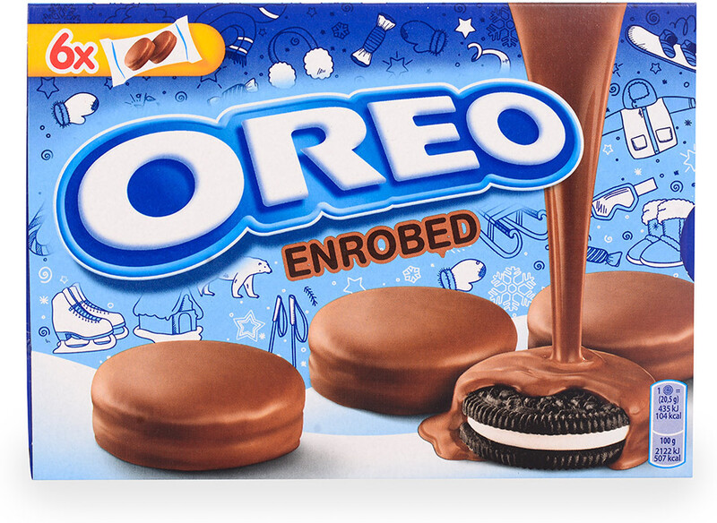 Печенье Oreo с какао и начинкой с ванильным вкусом, покрытое глазурью с какао 246г